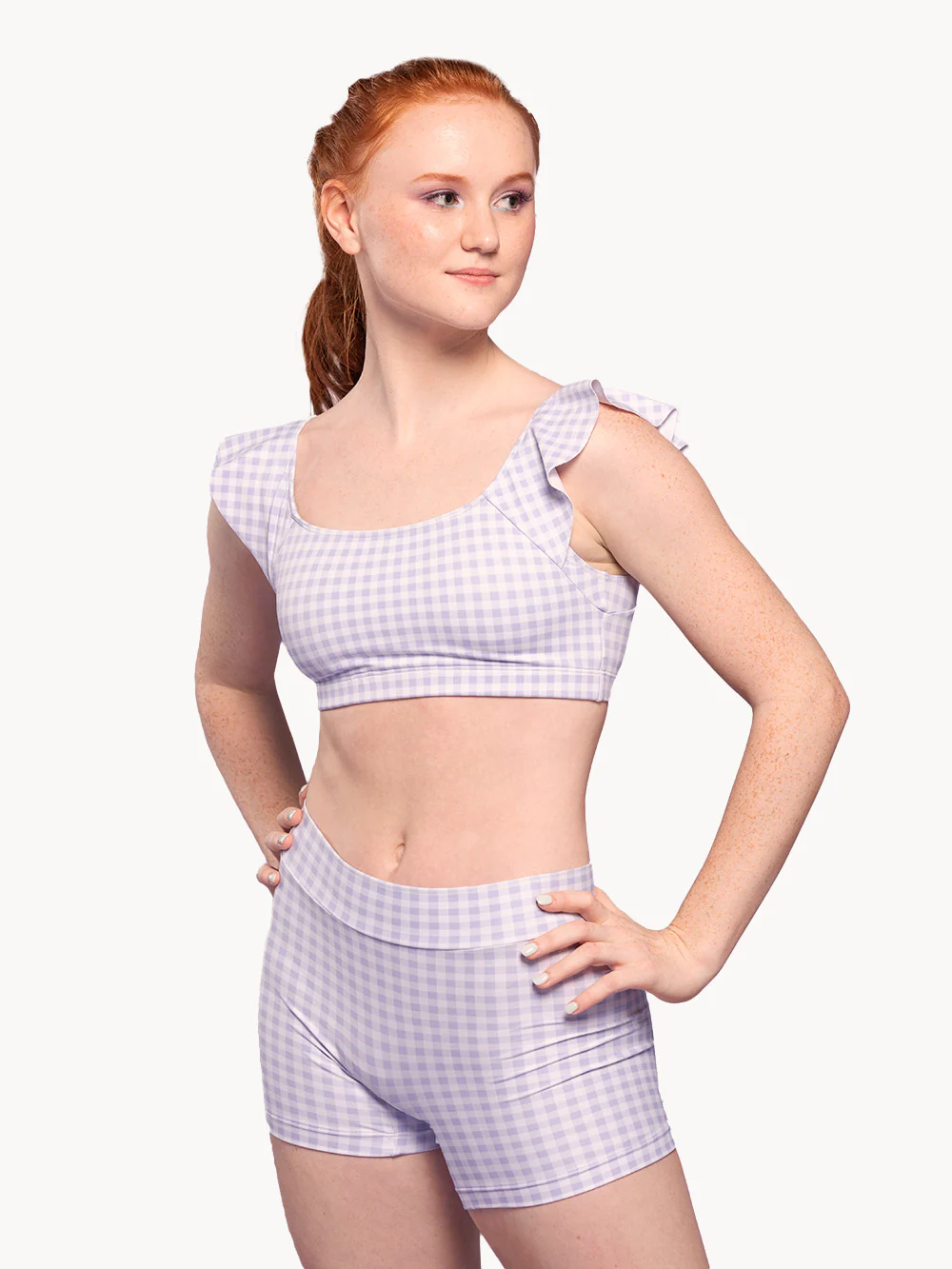 Ellen Crop Top Lavender Gingham RTW - Image 3