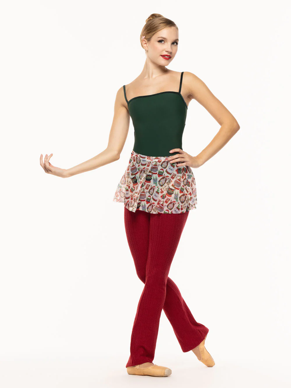 Flare Skirt Cat Lady Christmas Mesh RTW - Image 5