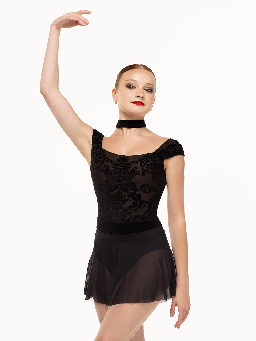 Flare Skirt Kids Black Mesh RTW - Image 2