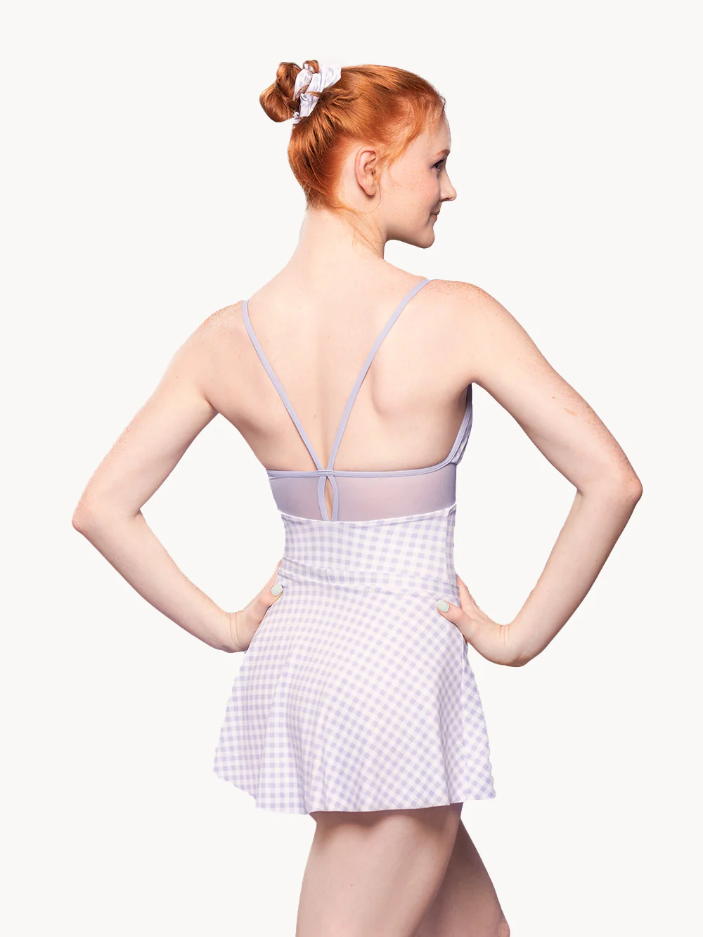Flare Skirt Lavender Gingham RTW - Image 2