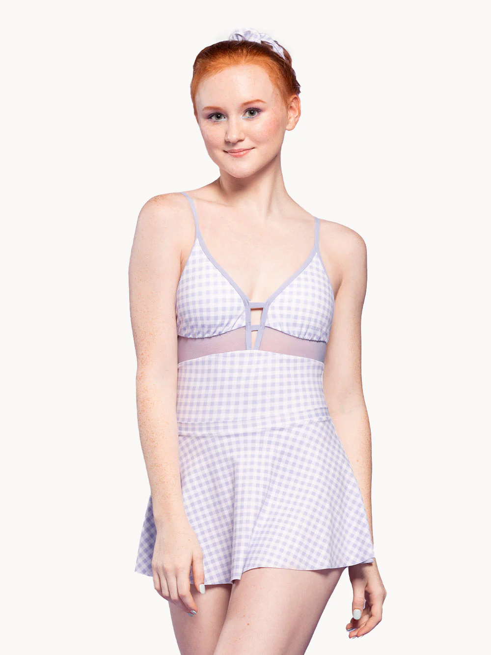 Flare Skirt Lavender Gingham RTW - Image 3