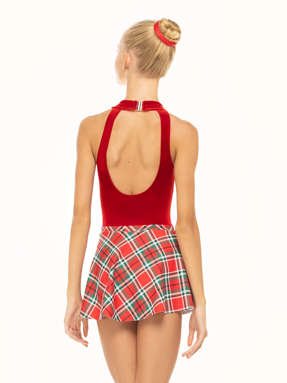 Flare Skirt Holiday Plaid Evergreen Kids RTW - Image 4