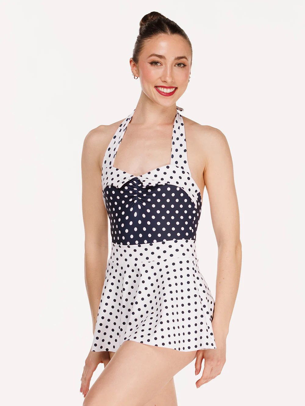 Flare Skirt White & Eclipse Polka Dot Kids RTW - Image 5