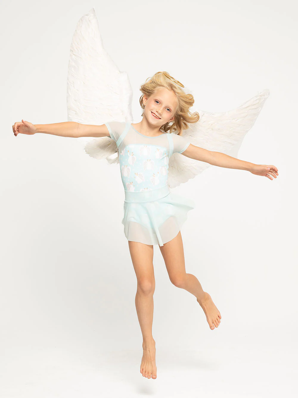 Hipster Skirt Kids Powder Blue Mesh RTW - Image 12
