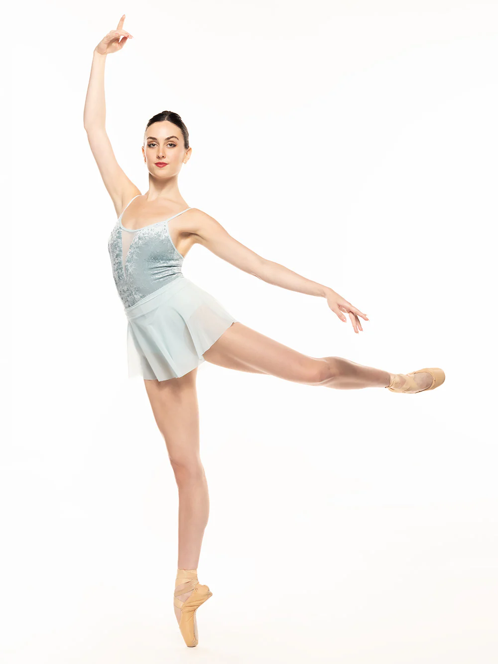 Hipster Skirt Kids Powder Blue Mesh RTW - Image 9