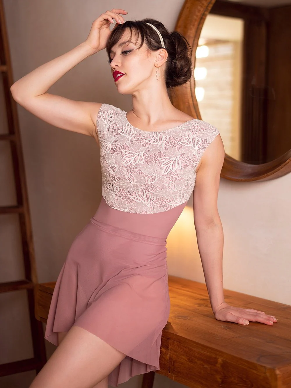 Lilli Kids Lotus Lace Quartz Leotard RTW - Image 3