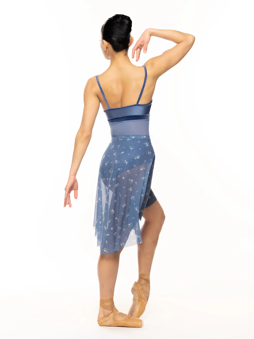 Long High-Low Skirt Baby's Breath Blue Mesh RTW - Image 2