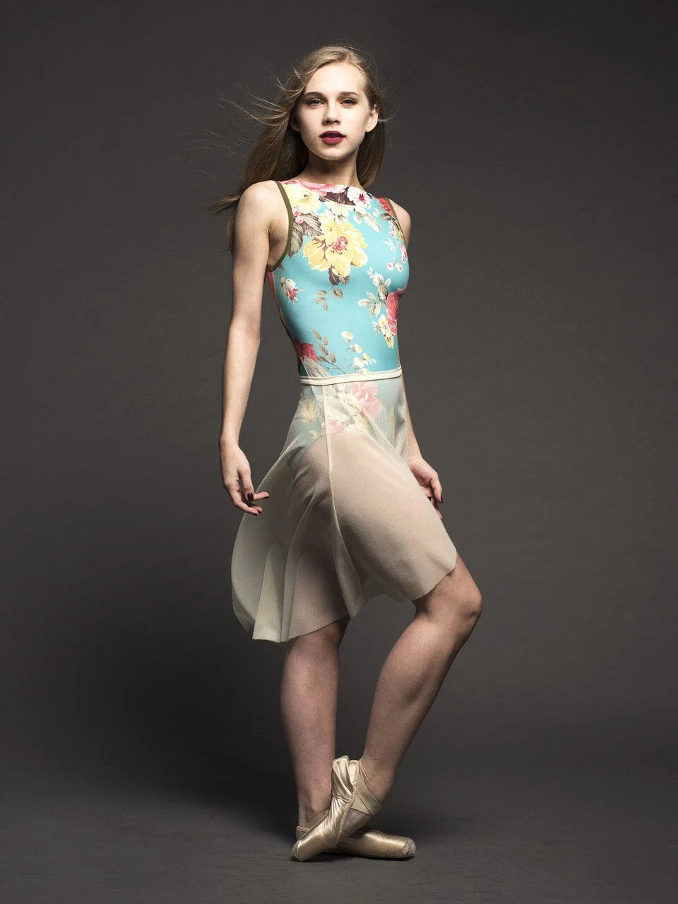 Long High-Low Skirt Kids Light Ivory Mesh RTW - Image 5