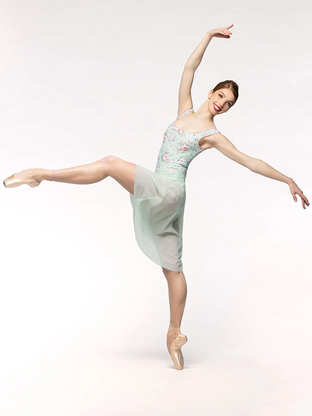 Long High-Low Skirt Spearmint Mesh RTW - Image 3