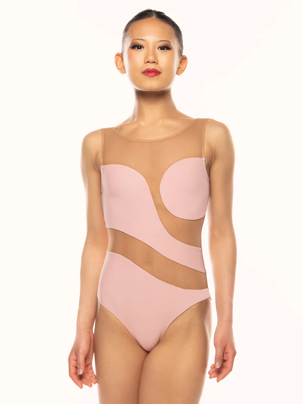 Lunata Leotard Rose Latte Mesh Kids RTW - Image 3