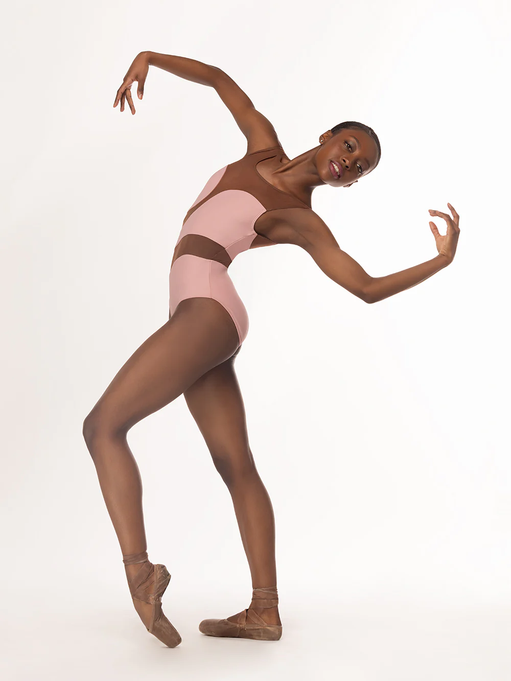 Lunata Leotard Rose Mocha Mesh RTW - Image 3