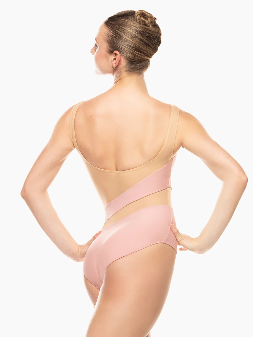 Lunata Leotard Rose Tan Mesh Kids RTW - Image 4
