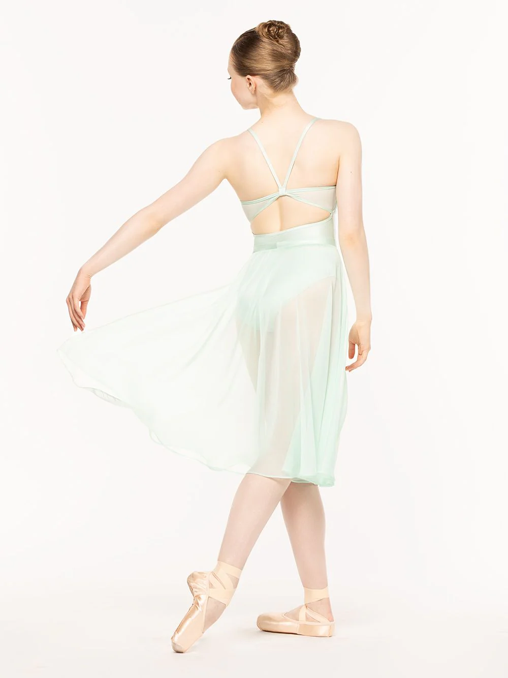 Mackenzie Leotard Spearmint Crushed Velvet Kids RTW - Image 4