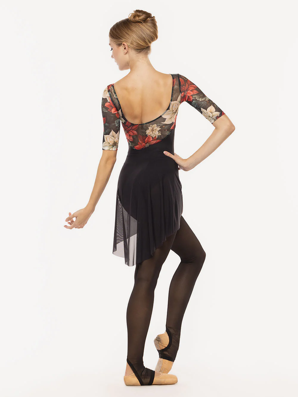 Mid High-Low Skirt Black Mesh RTW - Image 5