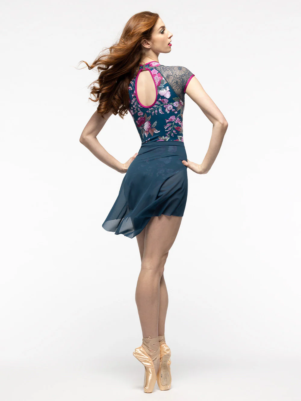 Mid High-Low Skirt Deep Sea Mesh RTW - Image 2