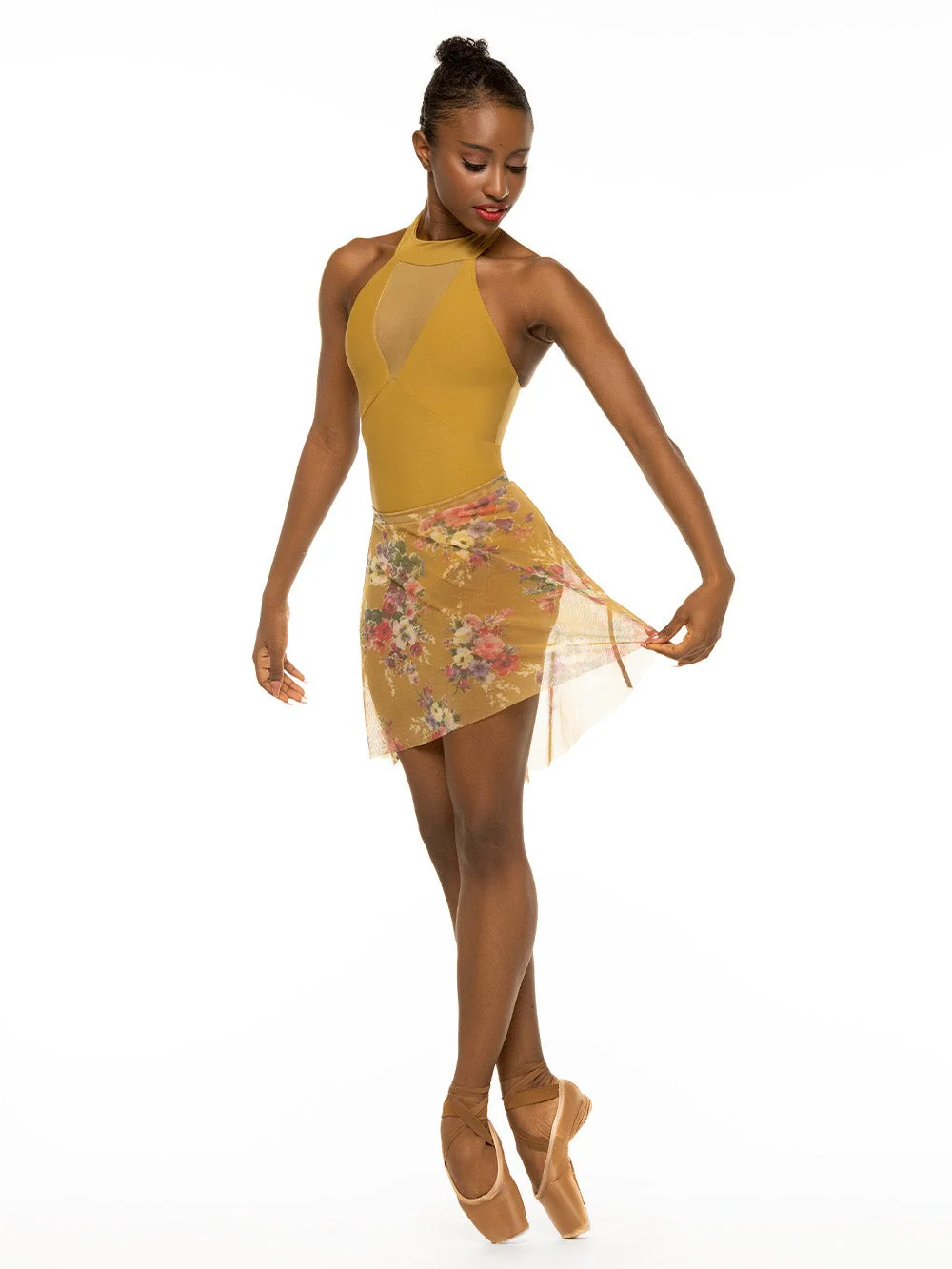 Mid High-Low Skirt Desert Bloom Mesh RTW - Image 3