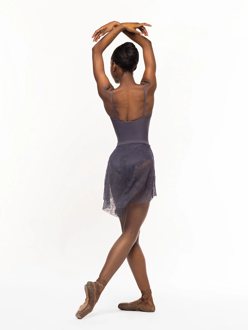 Mid High-Low Skirt Plum Lace RTW - Image 2