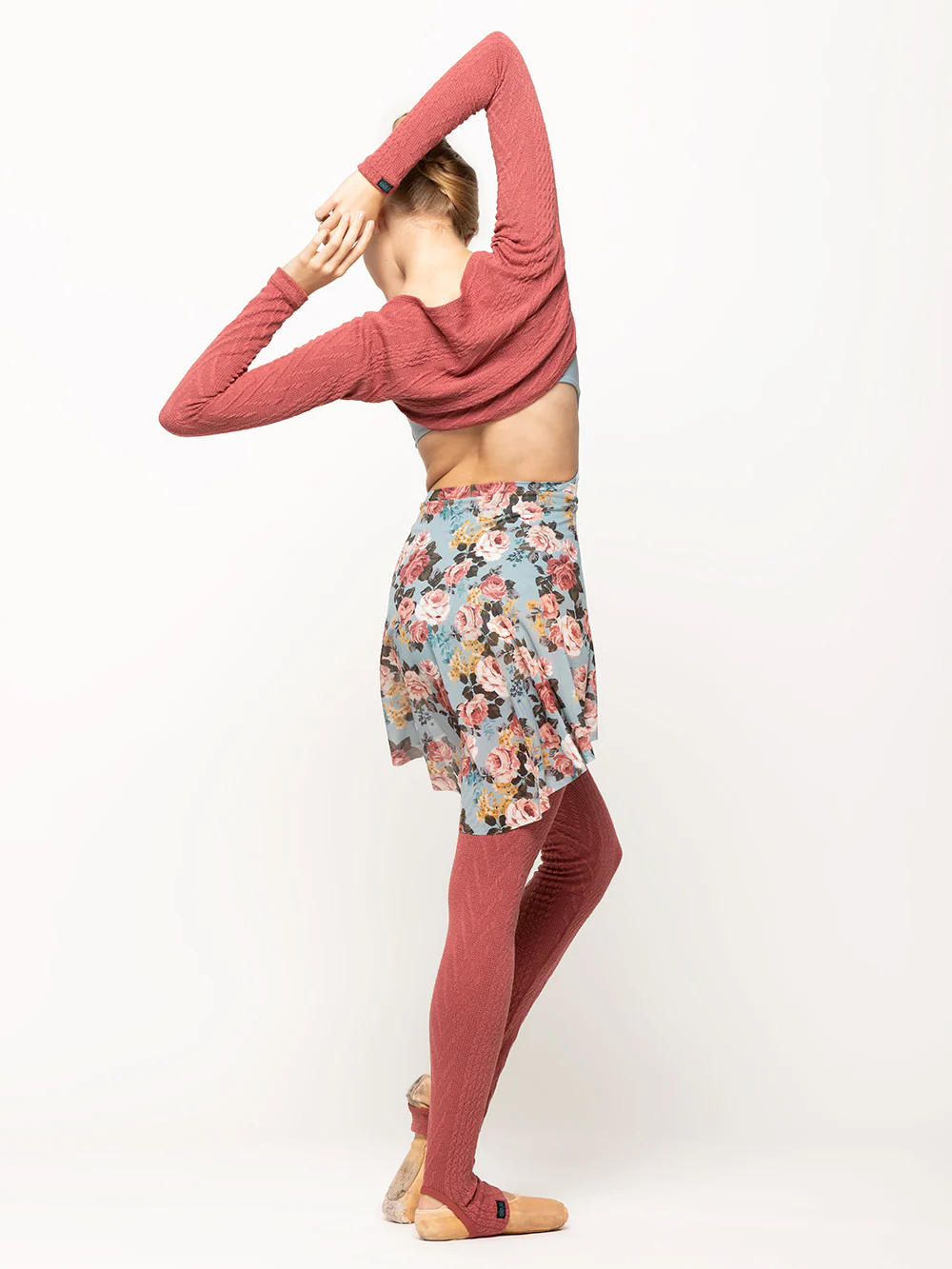 Mid High-Low Skirt Rhapsody Misty Blue Mesh RTW - Image 7