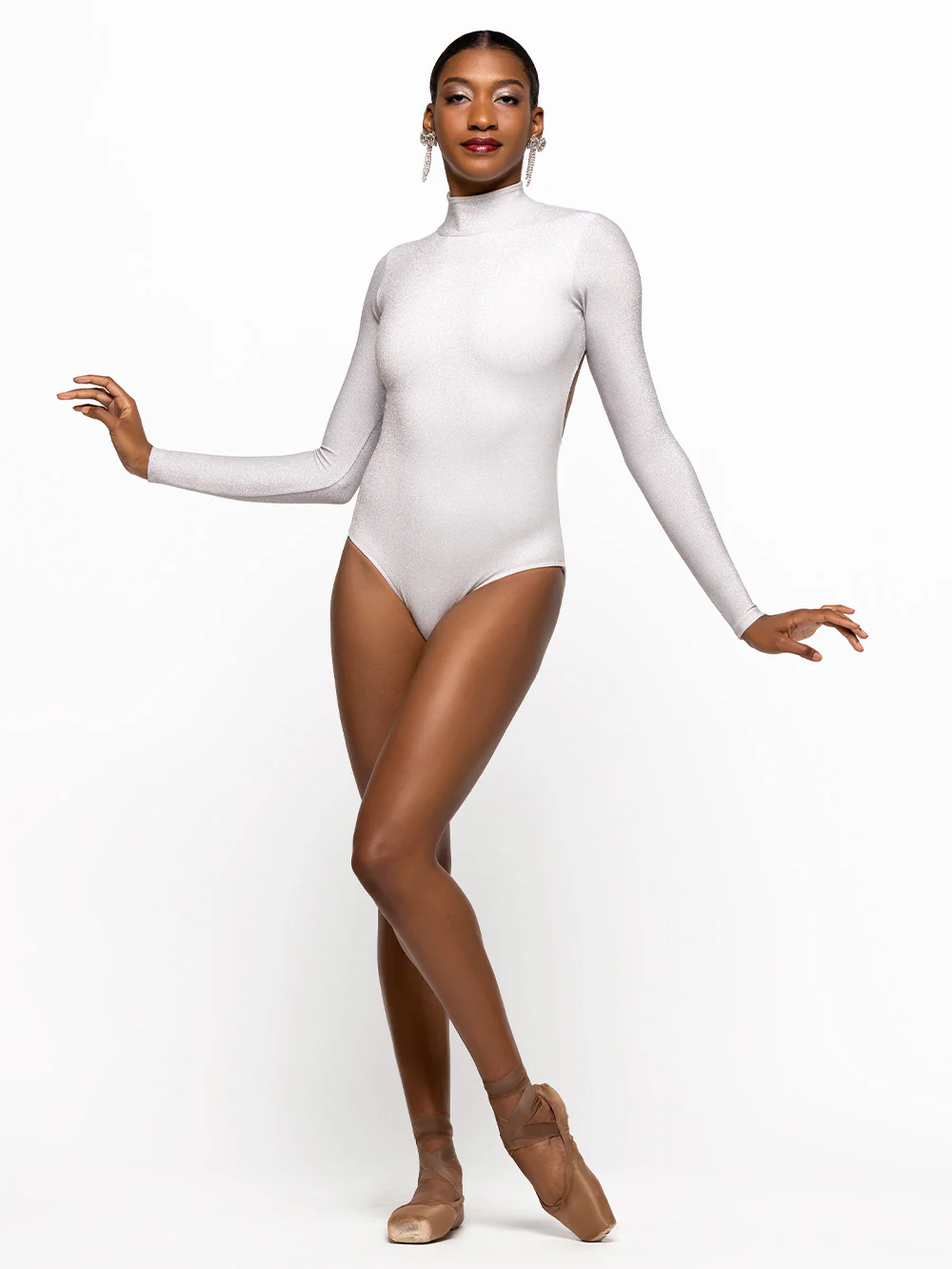 Molly Leotard White Silver Lurex RTW - Image 3