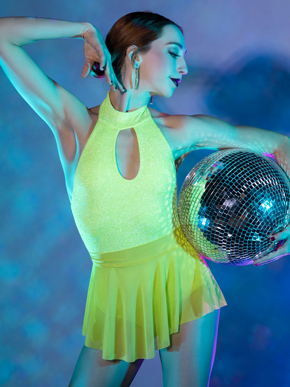 Monique Leotard Pistachio Silver Lurex RTW - Image 5