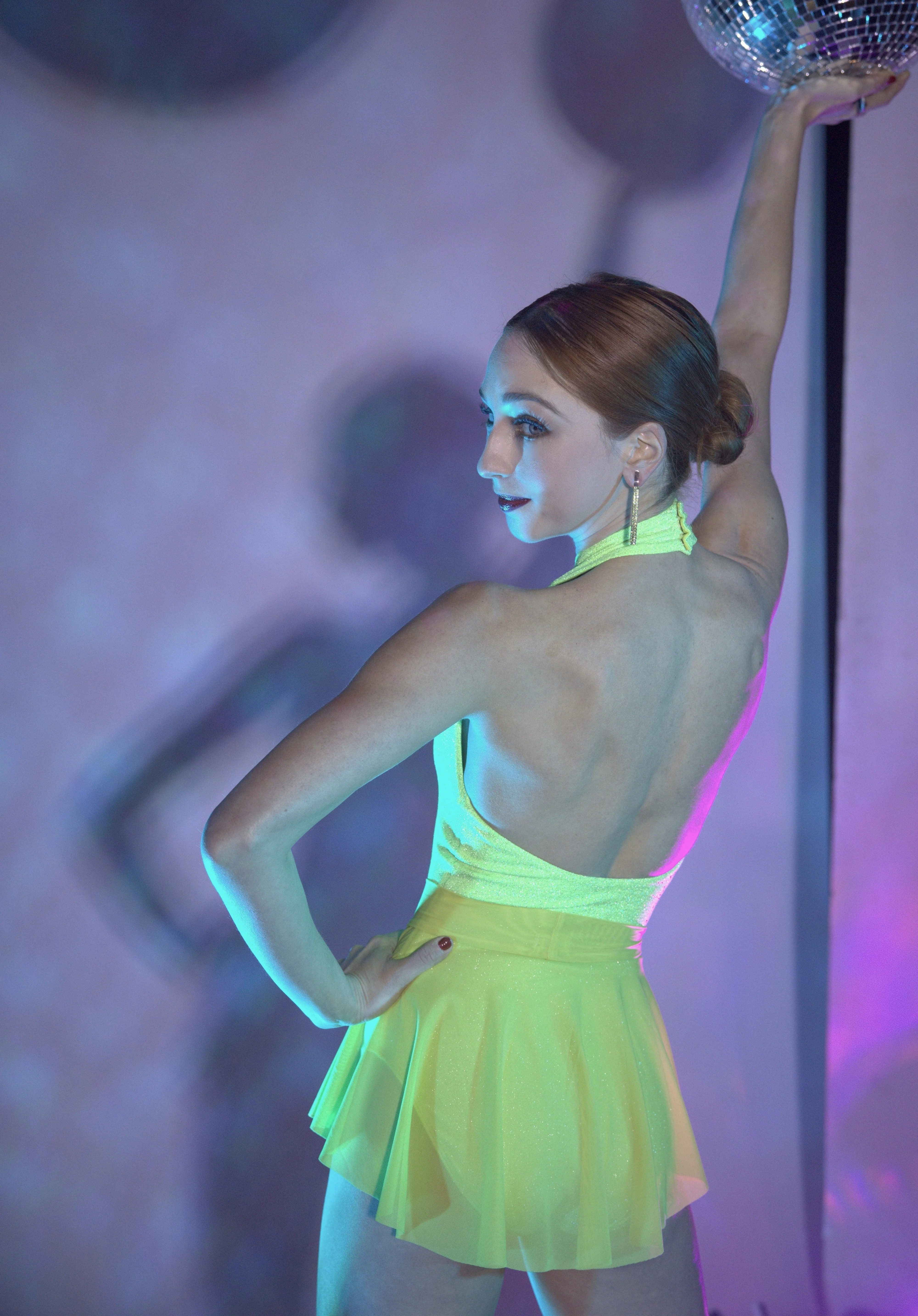 Monique Leotard Pistachio Silver Lurex RTW - Image 8
