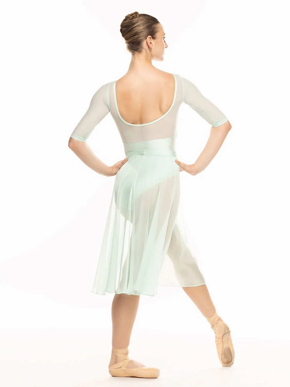 Rendi Leotard Spearmint Crushed Velvet RTW - Image 4