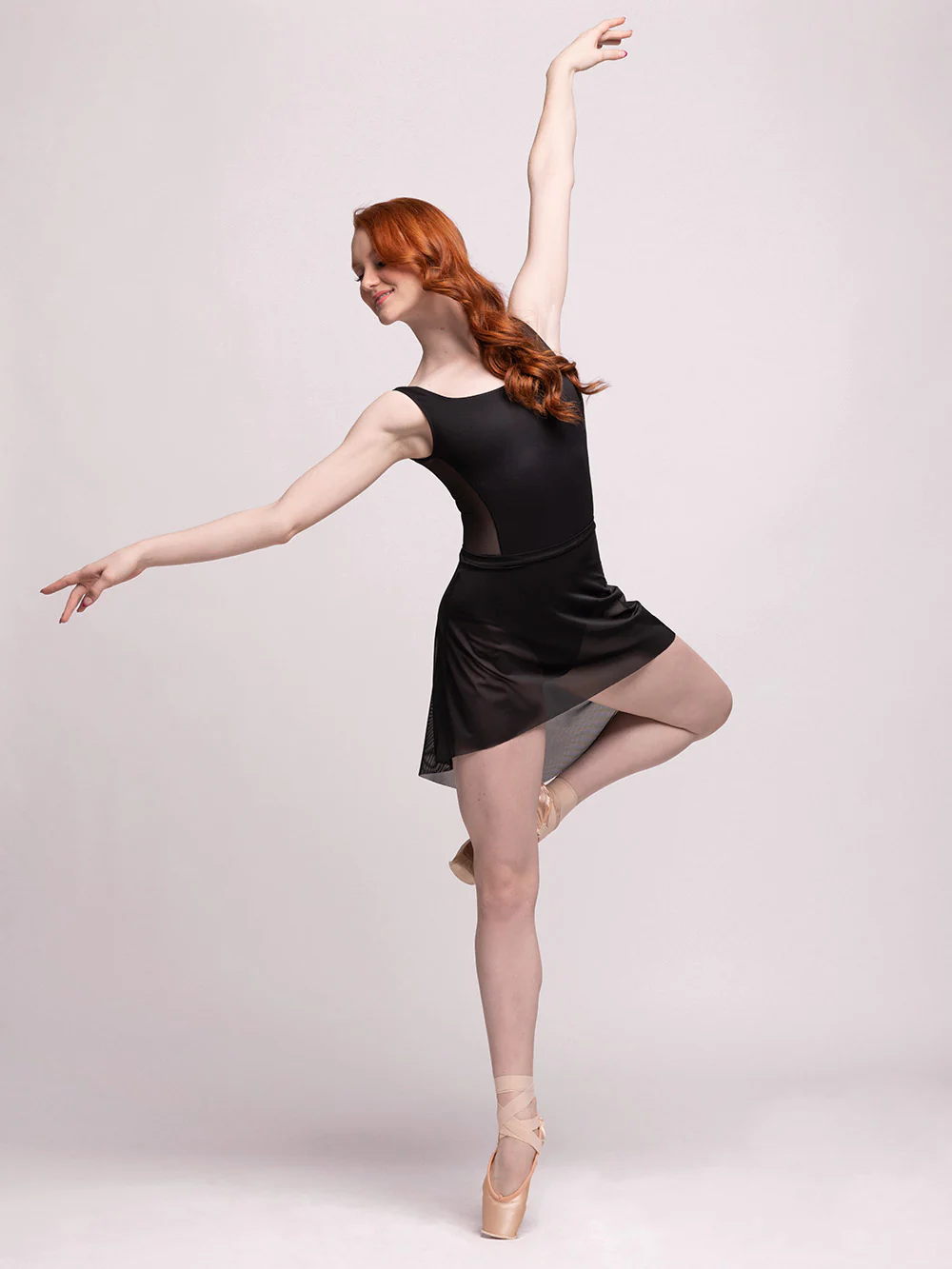 Short High-Low Skirt Black Mesh RTW - Image 3
