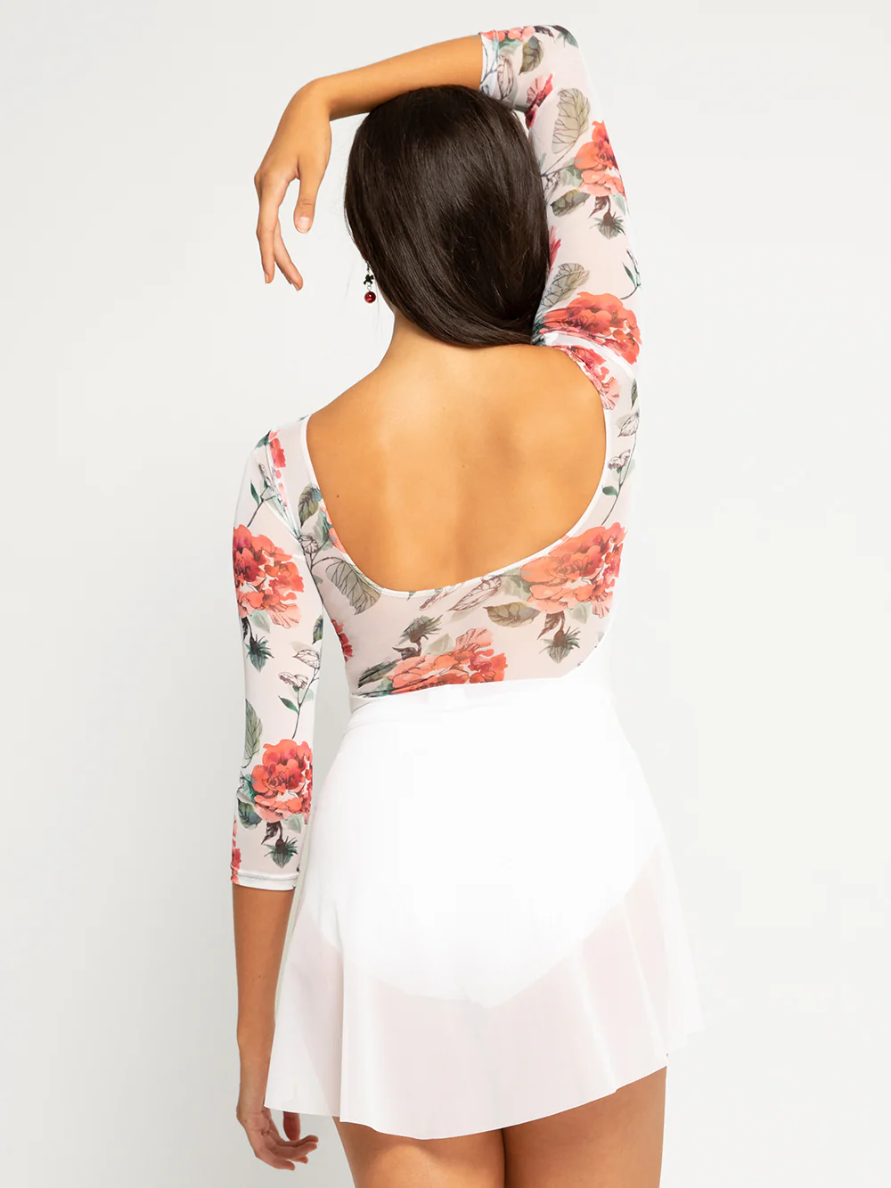 Short High-Low Skirt Kids White Mesh RTW - Image 9