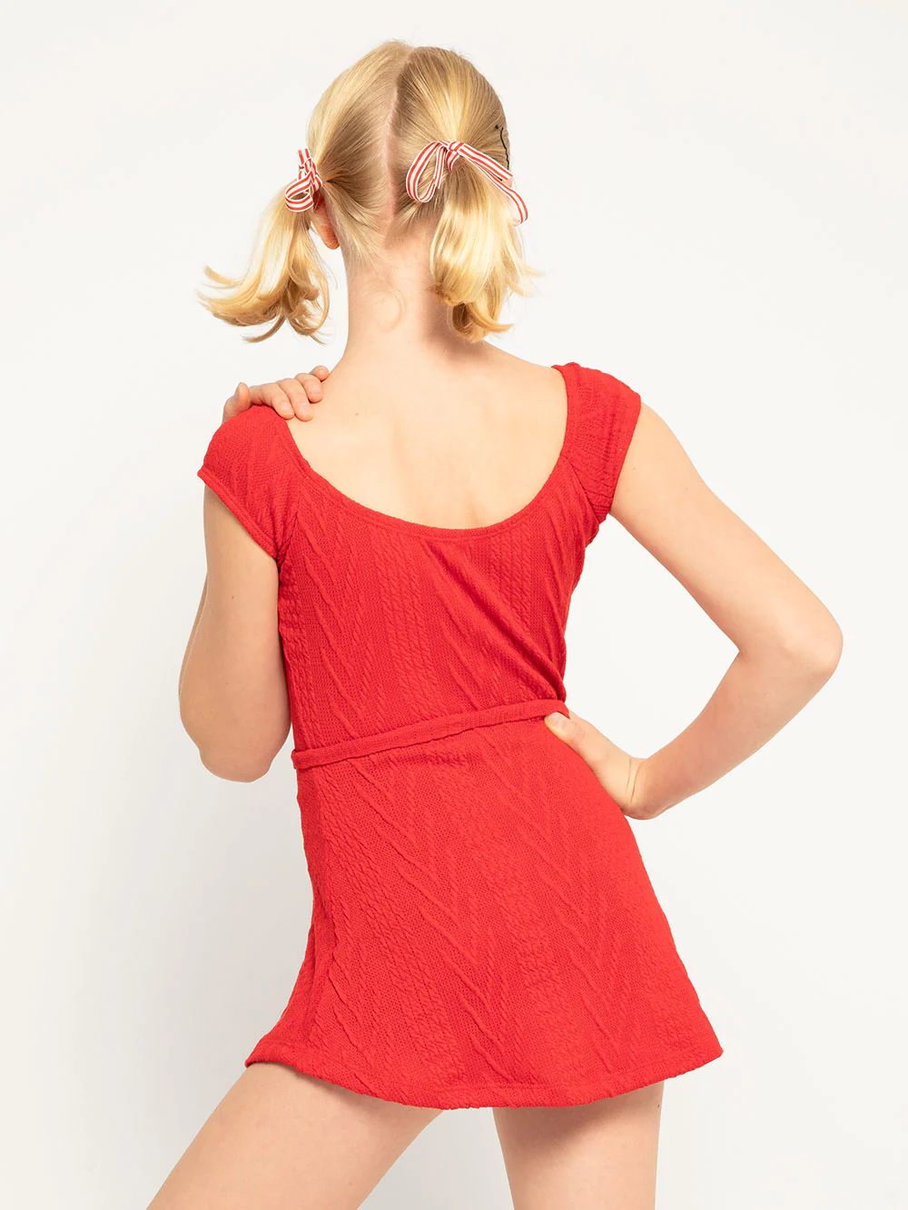 Simone Dress Knit Red Kids RTW - Image 2