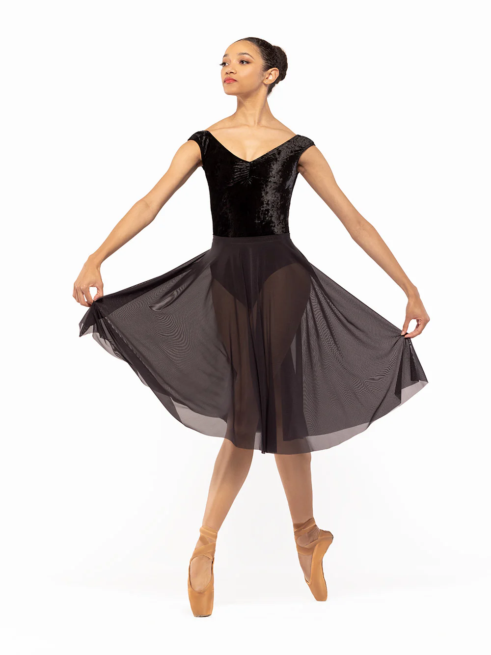 Sophia Leotard Black Crushed Velvet RTW - Image 3