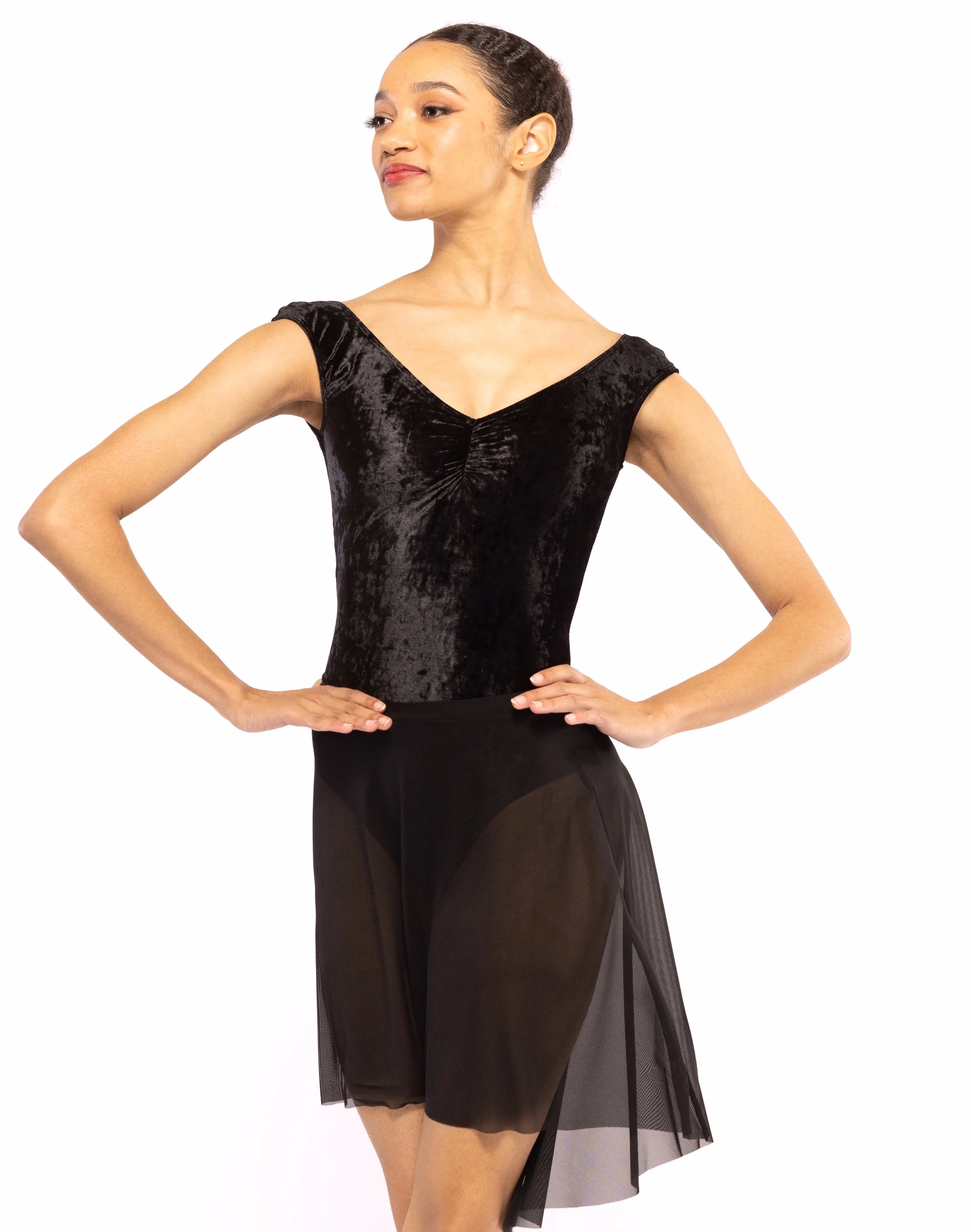 Sophia Leotard Black Crushed Velvet RTW - Image 5