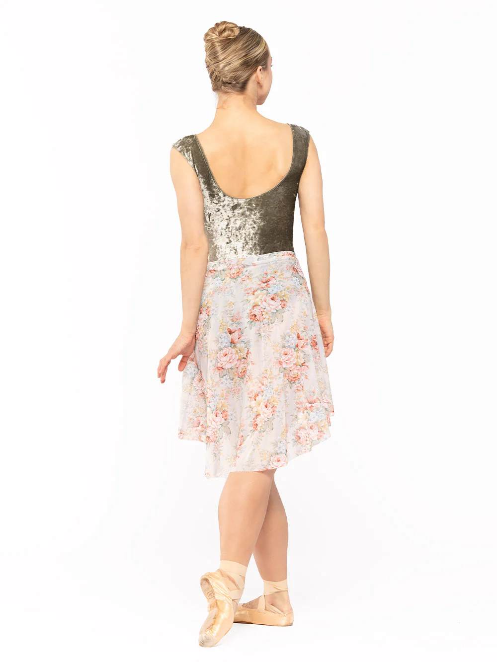 Sophia Leotard Dusty Olive Crushed Velvet RTW - Image 2