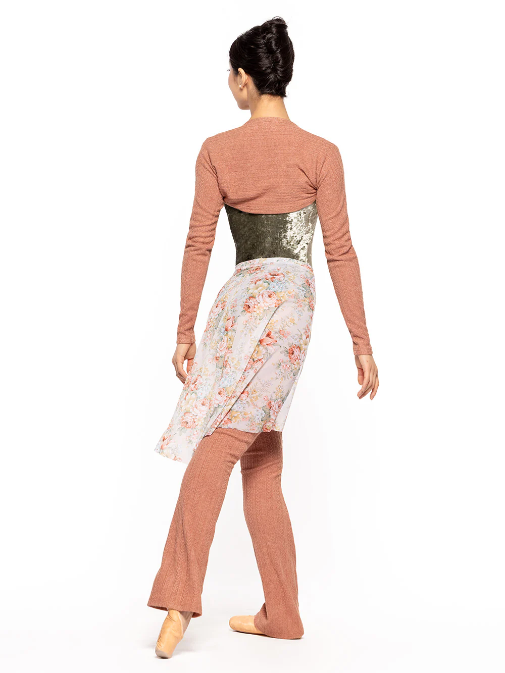 Sophia Leotard Dusty Olive Crushed Velvet RTW - Image 7