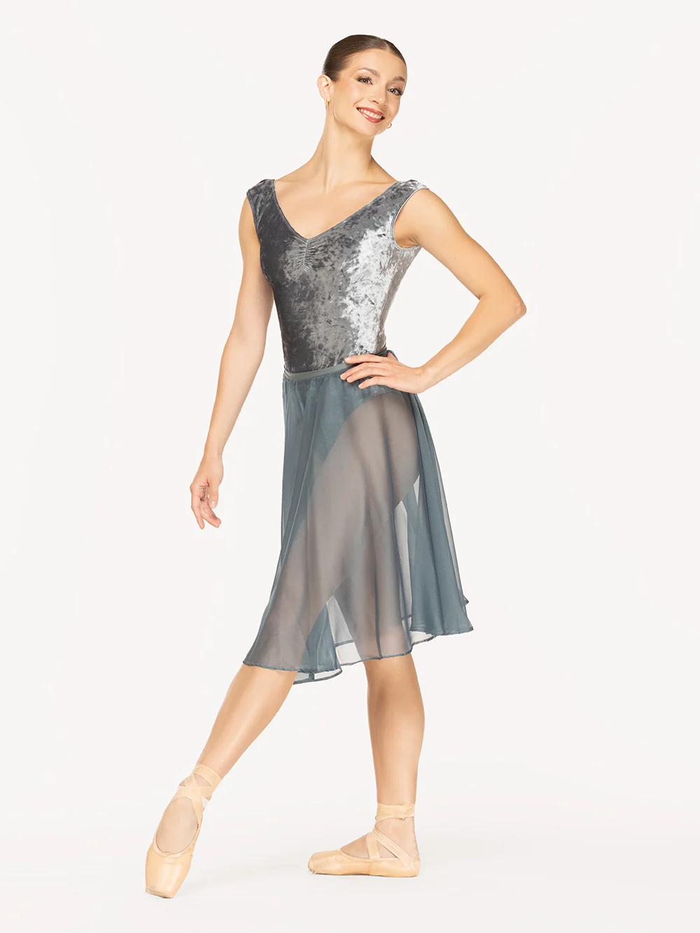 Chiffon Rehearsal Skirt Blue Agave Kids RTW - Image 3