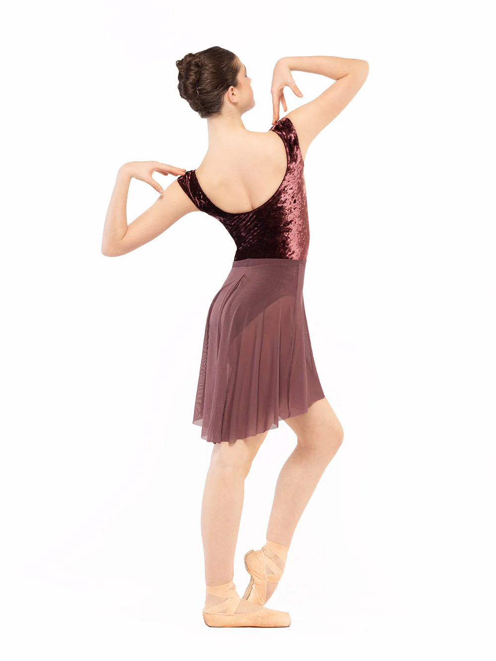 Sophia Leotard Mink Crushed Velvet Kids RTW - Image 4