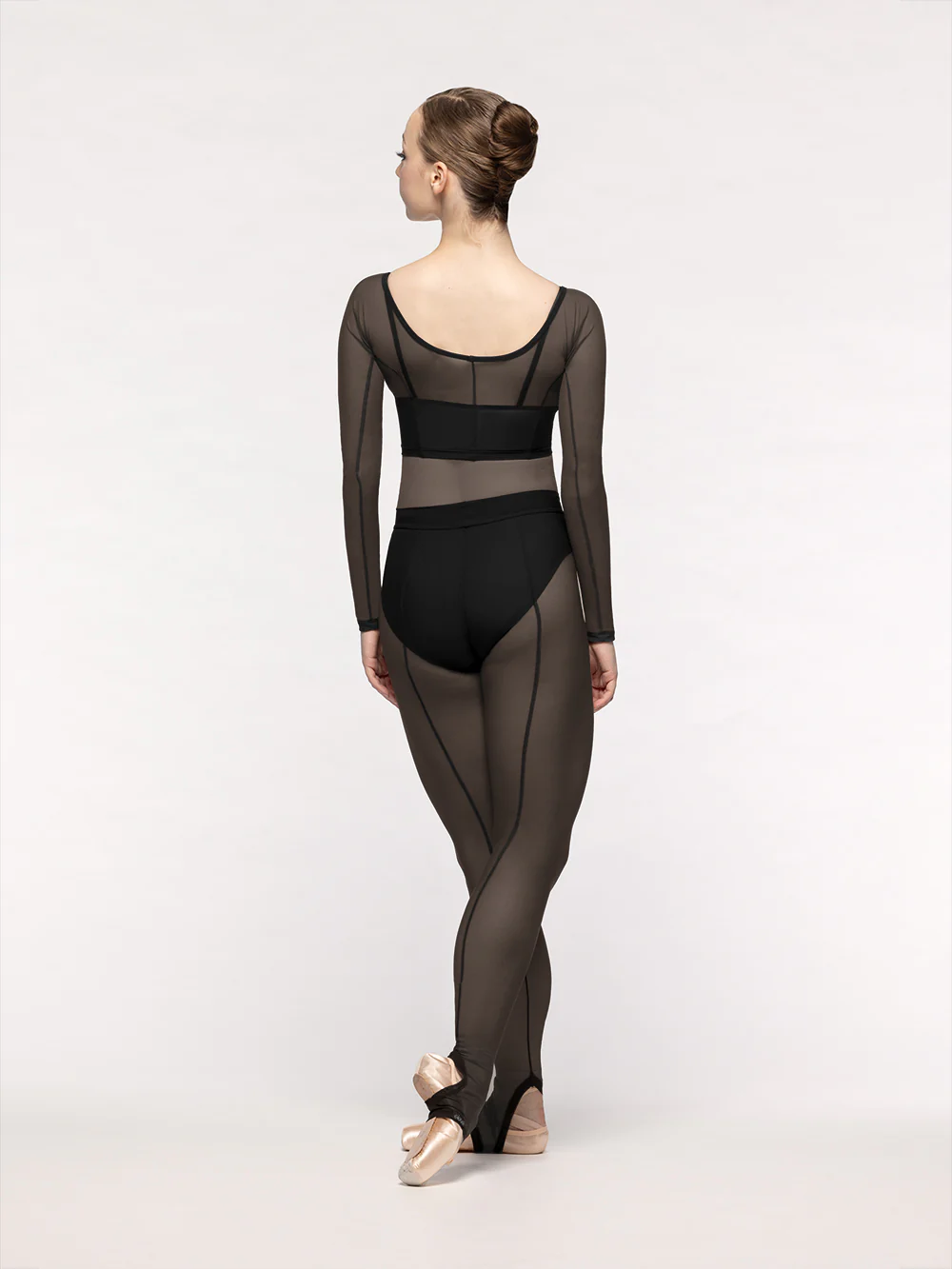 Stirrup Back Seam Tights Black Mesh Kids RTW - Image 10