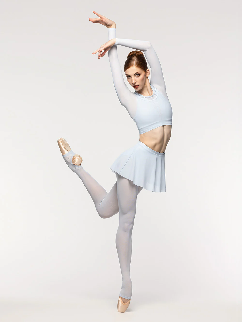 Stirrup Back Seam Tights Frost Mesh Kids RTW - Image 5