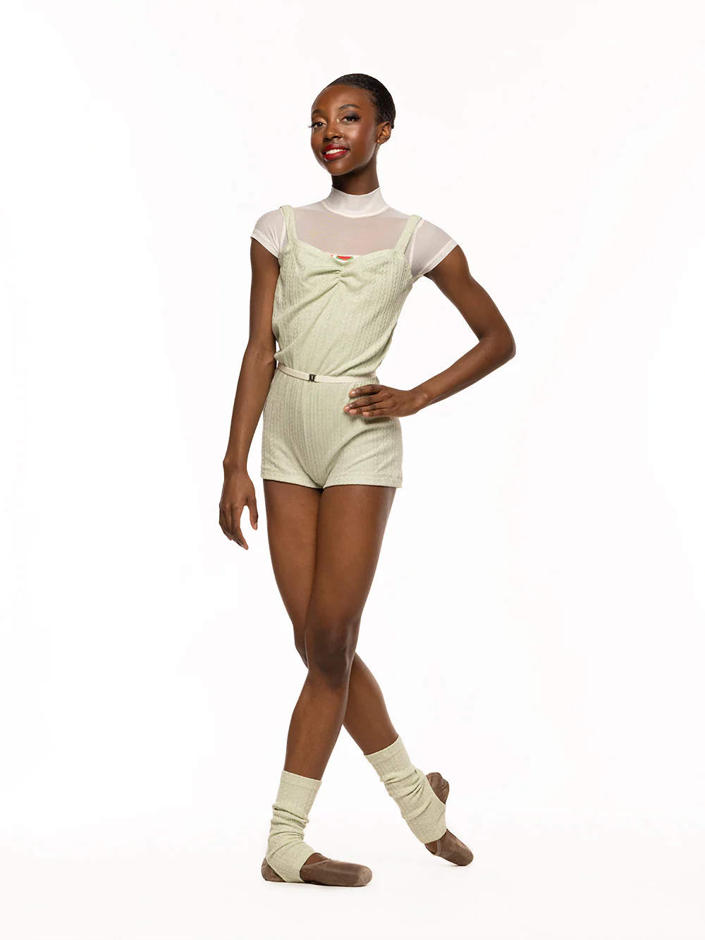 Stirrup Leg Warmers Ankle Knit Honeydew RTW - Image 5