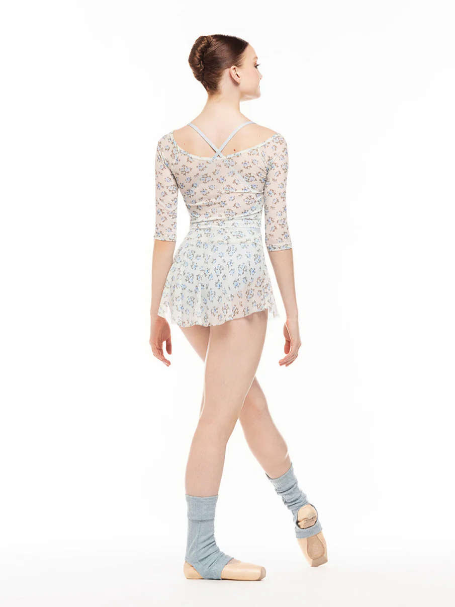 Stirrup Leg Warmers Ankle Knit Light Blue Kids RTW - Image 4