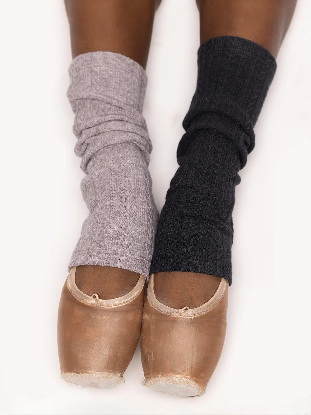 Stirrup Leg Warmers Ankle Knit Obsidian Kids RTW - Image 3