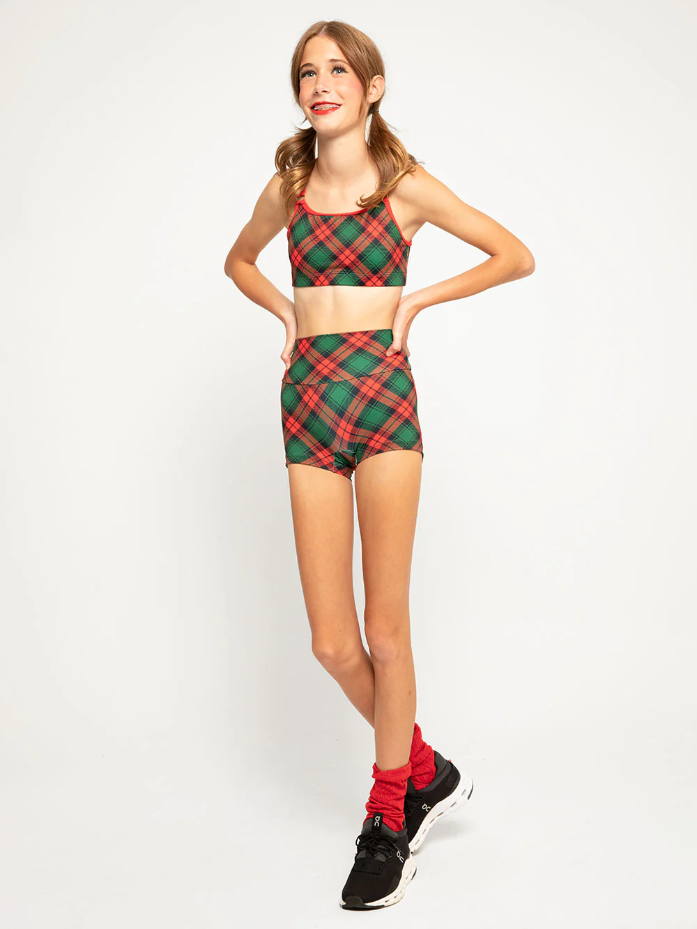 Stirrup Leg Warmers Ankle Knit Red Kids RTW - Image 4