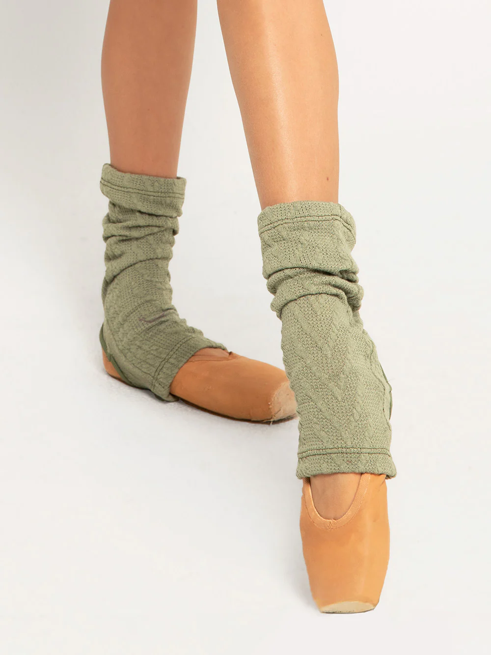 Stirrup Leg Warmers Ankle Knit Sage Kids RTW - Image 2