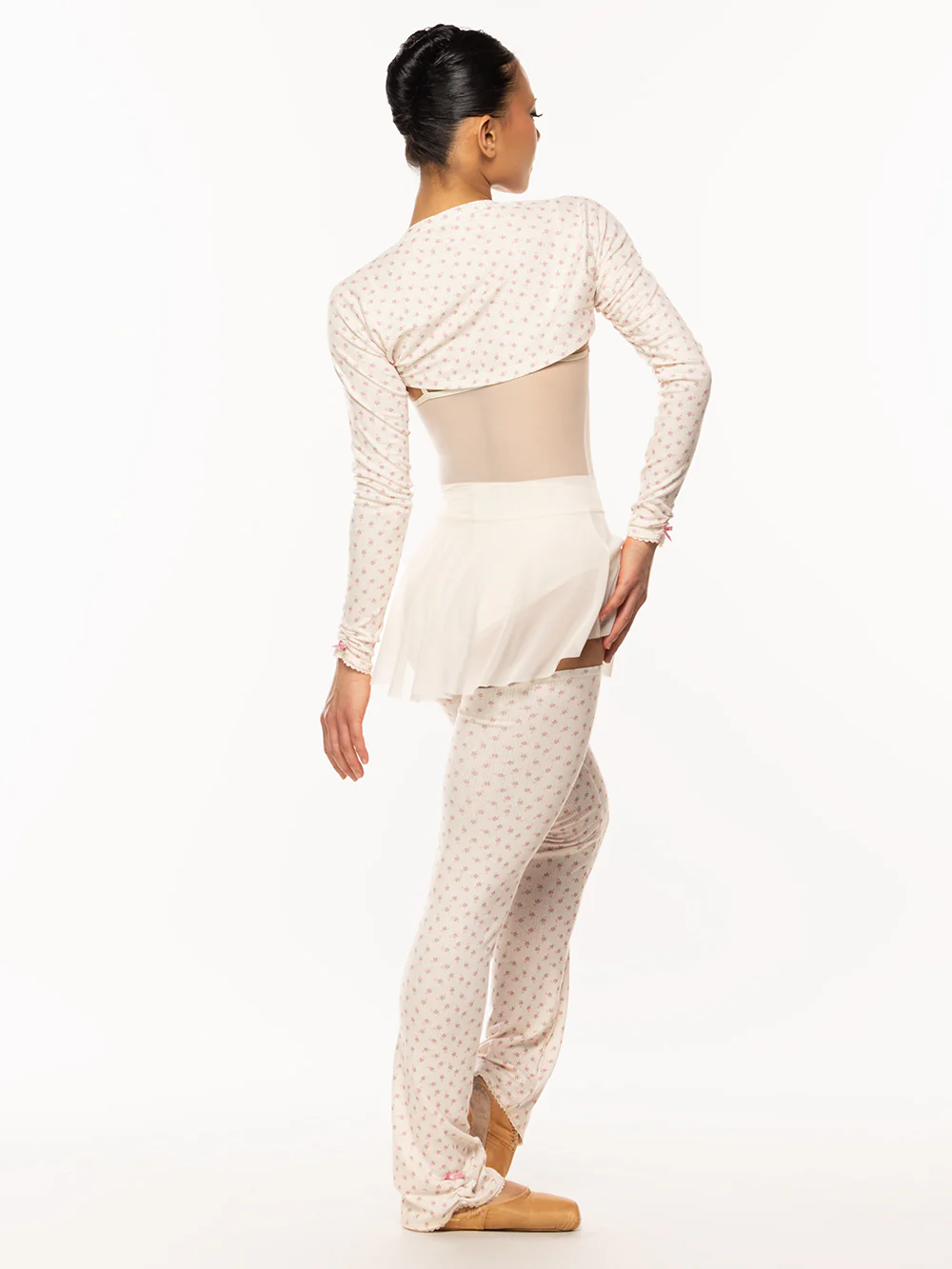 Thigh High Leg Warmers Knit Cream Pointelle RTW - Image 2