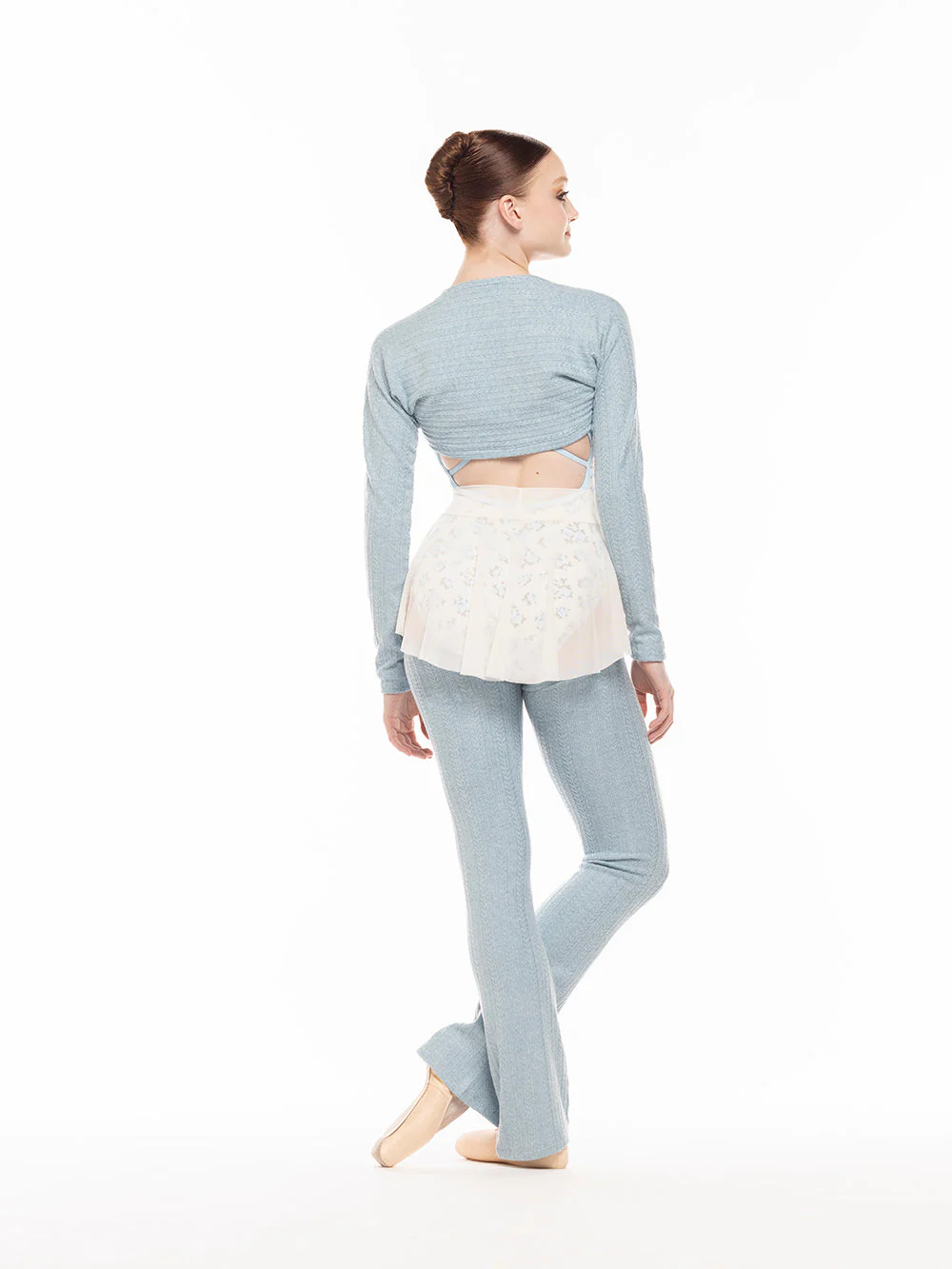 Thigh High Leg Warmers Knit Light Blue Kids RTW - Image 2