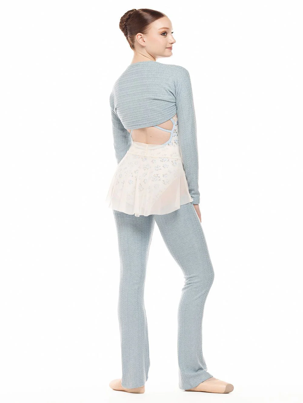 Thigh High Leg Warmers Knit Light Blue Kids RTW - Image 4