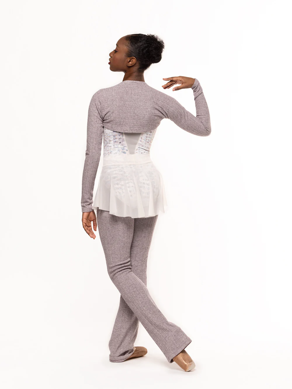 Thigh High Leg Warmers Knit Mushroom RTW - Image 4