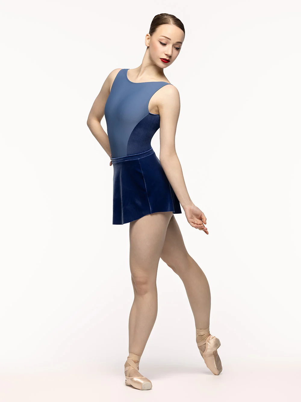 Tulip Skirt Blue Steel Velvet Kids RTW