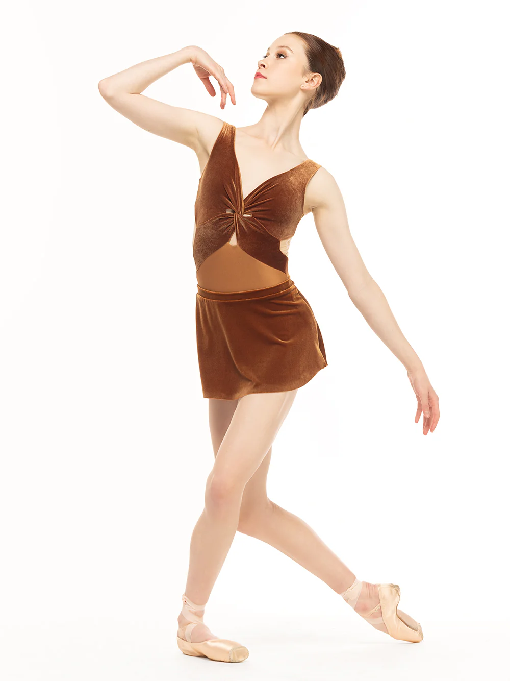 Tulip Skirt Cognac Velvet Kids RTW - Image 3