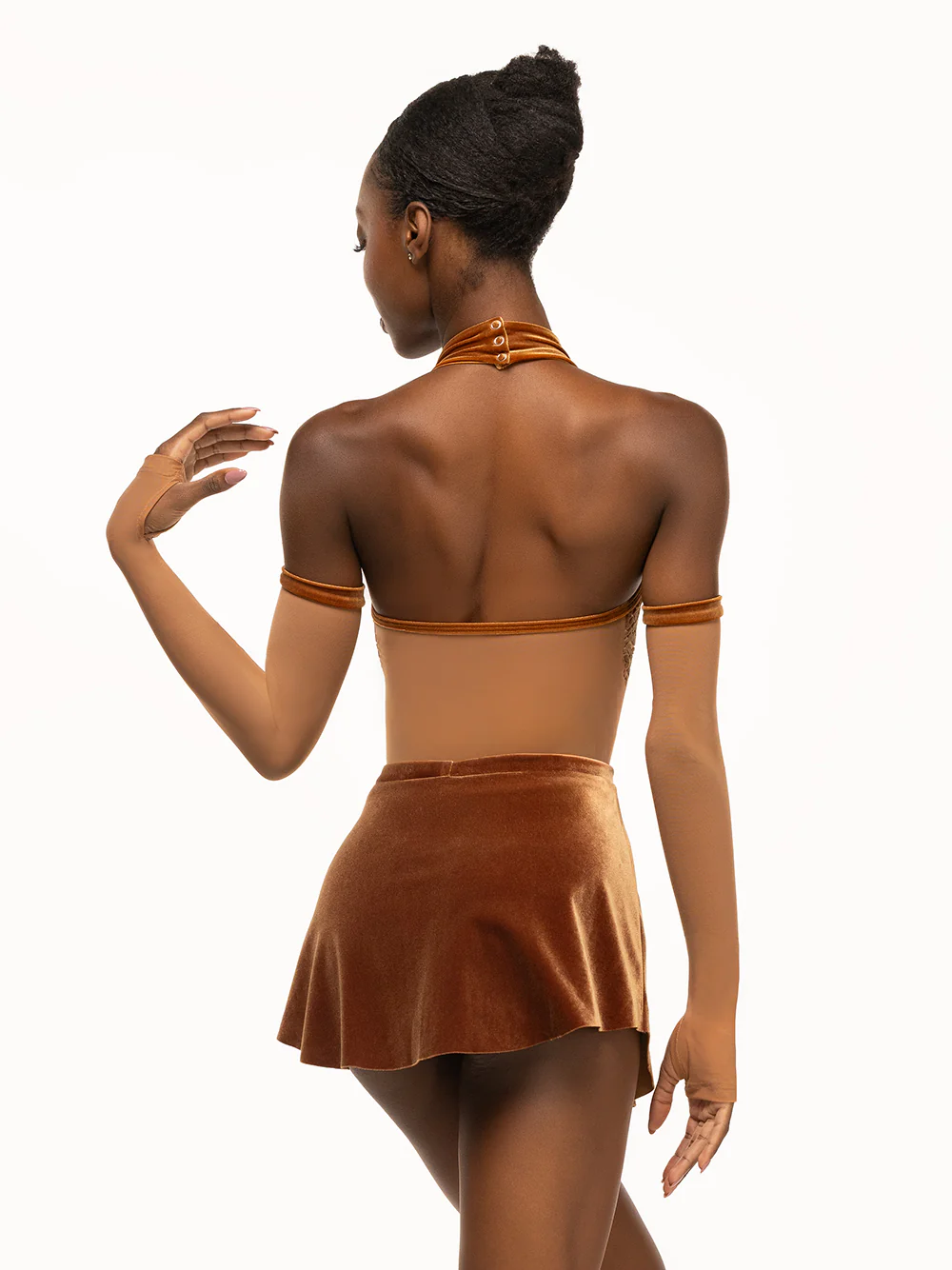 Tulip Skirt Cognac Velvet RTW - Image 2