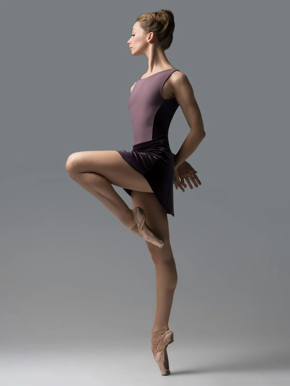 Tulip Skirt Deep Mauve Velvet RTW - Image 6